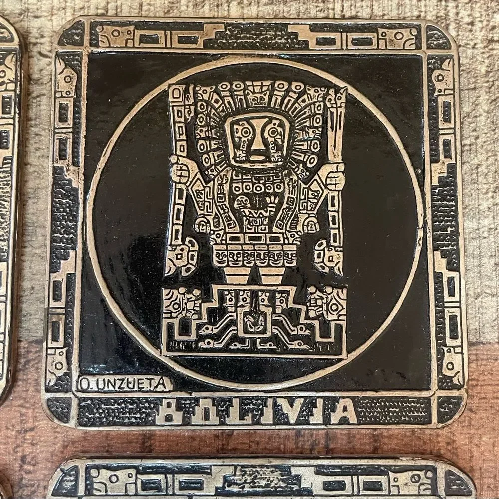 SET of Six (6) Bolivia Coasters South America